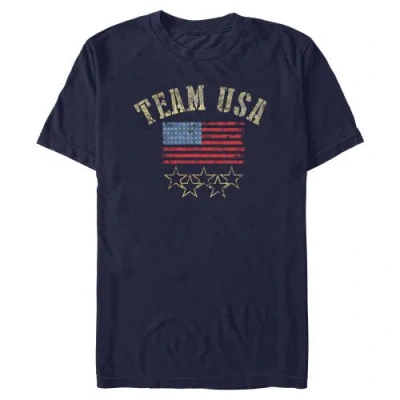 Lost Gods Go Usa Flag Graphic T-shirt In Blue