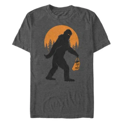 Lost Gods Halloween Bigfoot Trick-or-treat  Graphic T-shirt In Gray