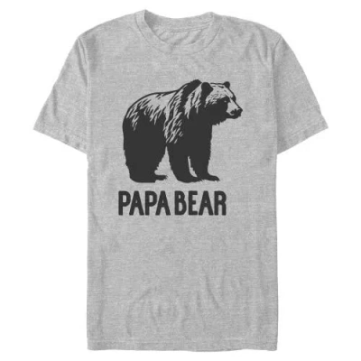 Lost Gods I'm The Papa Bear  Graphic T-shirt In Gray