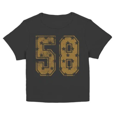 Lost Gods Junior's  Number 58 Star Graphic T-shirt In Black