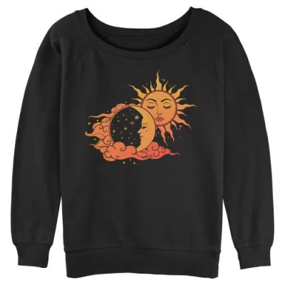 Lost Gods Junior's  Sun Moon Love Sweatshirt In Black