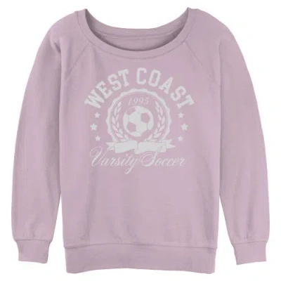 Lost Gods Junior's  West Coast Varsity Soccer Sweatshirt In Purple