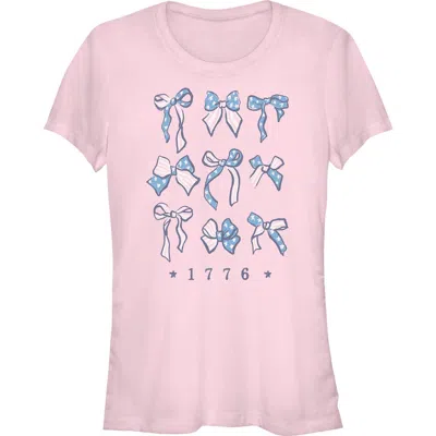 Lost Gods Juniors  1776 American Bows T Shirt In Pink