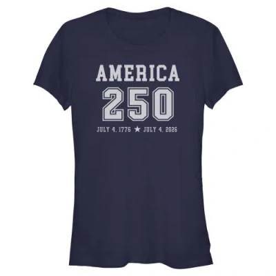 Lost Gods Juniors  America Anniversary Dates T Shirt In Blue