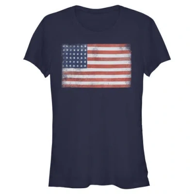 Lost Gods Juniors  American Flag And Proud T Shirt In Blue