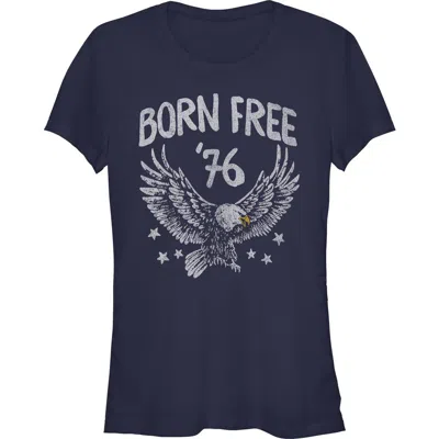 Lost Gods Juniors  Born Free Eagle T Shirt In Navy Blue