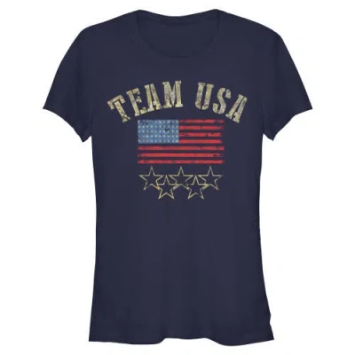 Lost Gods Juniors  Go Usa Flag T Shirt In Blue