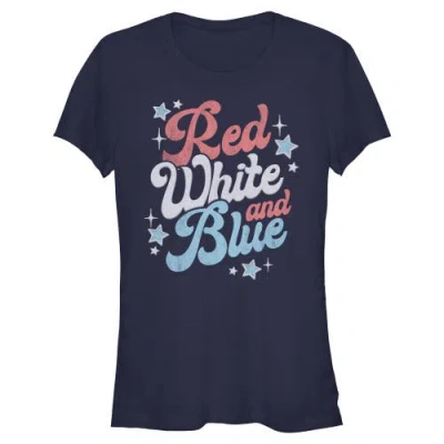 Lost Gods Juniors  Red White And Blue Quote T Shirt