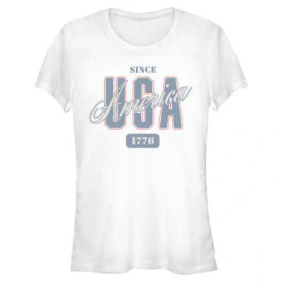 Lost Gods Juniors  Since 1776 America Usa T Shirt In White