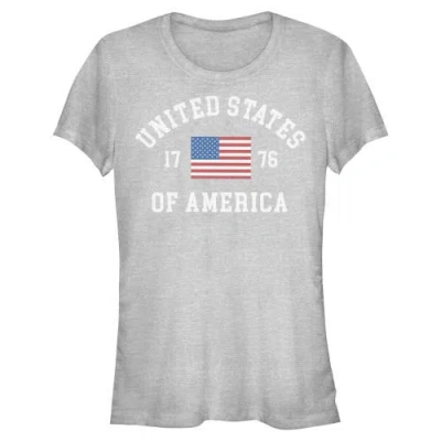 Lost Gods Juniors  United States Of America 1776 Flag T Shirt In Gray