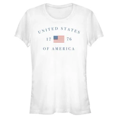 Lost Gods Juniors  United States Of America 1776 T Shirt In White
