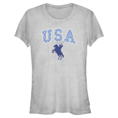 Lost Gods Juniors  Usa Star Rodeo T Shirt In Gray