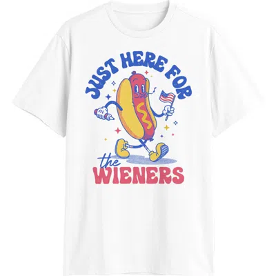 Lost Gods Just Here For The Wieners Graphic T-shirt In White