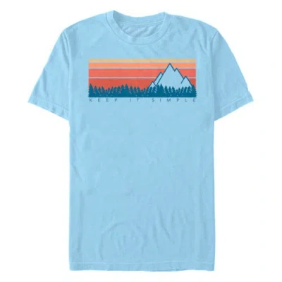 Lost Gods Keep It Simple Retro  Graphic T-shirt In Blue