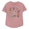 Lost Gods Painted Flower Grid  Graphic T-shirt In Pink