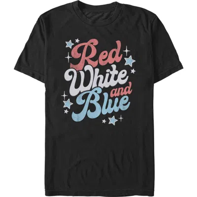 Lost Gods Red White And Blue Quote Graphic T-shirt In Black