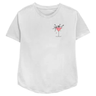 Lost Gods Resting Skeleton  Graphic T-shirt In White