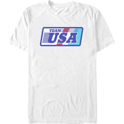 Lost Gods Retro Stripes Usa Badge Graphic T-shirt In White