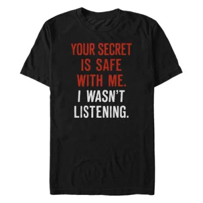 Lost Gods Secret Is Safe With Me  Graphic T-shirt In Black