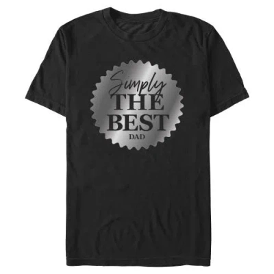Lost Gods Simply The Best Dad Badge  Graphic T-shirt In Black