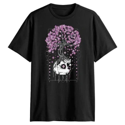 Lost Gods Skull Tree Growth Graphic T-shirt In Black
