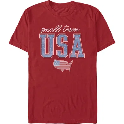 Lost Gods Small Town Usa Map Graphic T-shirt In Red