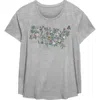 Lost Gods State Flower Map  Graphic T-shirt In Gray