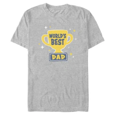 Lost Gods Trophy World's Best Dad  Graphic T-shirt In Gray