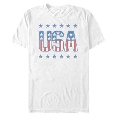 Lost Gods Usa Athletic Stars Graphic T-shirt In White