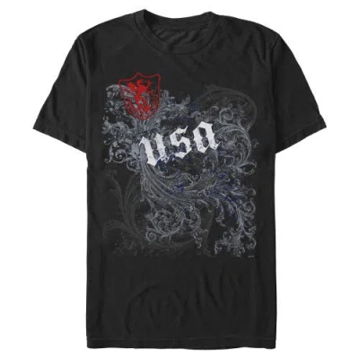 Lost Gods Usa Goth Floral Graphic T-shirt In Black