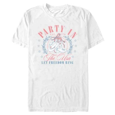 Lost Gods Usa Let Freedom Ring Graphic T-shirt In White