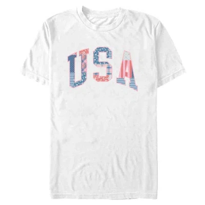 Lost Gods Usa Patchwork Fill Graphic T-shirt In White