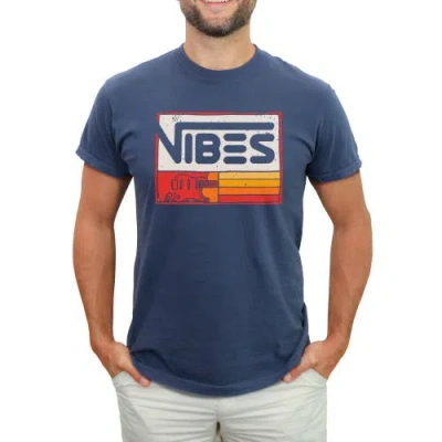 Lost Gods Vibes Retro Logo  Graphic T-shirt In Navy Blue
