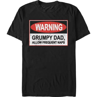 Lost Gods Warning Grumpy Dad  Graphic T-shirt In Black