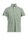 Lost In Albion Man Polo Shirt Military Green Size S Cotton, Elastane