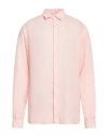 Lost In Albion Man Shirt Light Pink Size 3xl Linen
