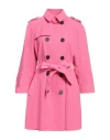 Lost In Me Lost [in] Me Woman Overcoat & Trench Coat Fuchsia Size 8 Cotton In Pink