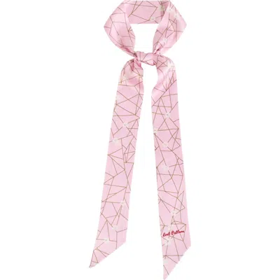 Lost Pattern Almond Blossom Skinny Scarf In Pink