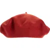 Lost Pattern Bon Chic Wool Blend Beret In Red