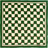 Lost Pattern Checkerboard Pocket Square In Green