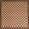 Lost Pattern Checkerboard Silk Bandana In Brown