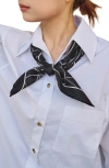 Lost Pattern Chrysler Print Silk Bandana In Black