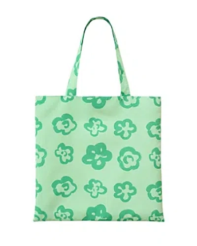 Lost Pattern Day Dream Printed Tote Bag In Summer Green