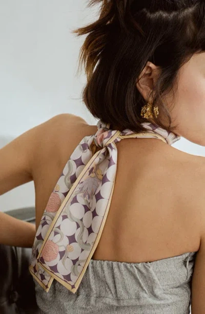 Lost Pattern Dream Silk Scarf In Gold