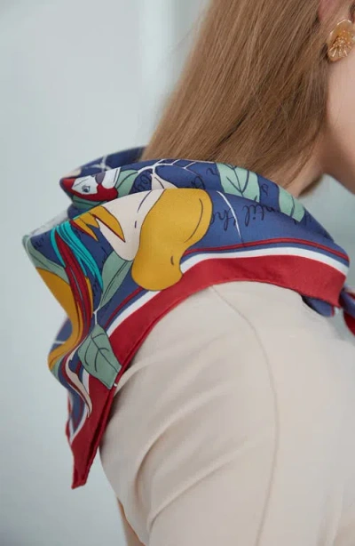 Lost Pattern El Amor Silk Bandana In Red