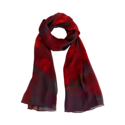 Lost Pattern La Rosa Silk Shawl In Red