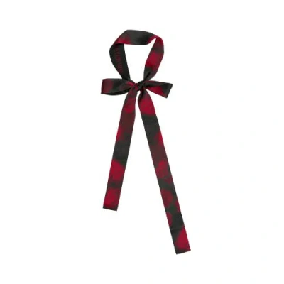 Lost Pattern La Rosa Silk Skinny Scarf In Red