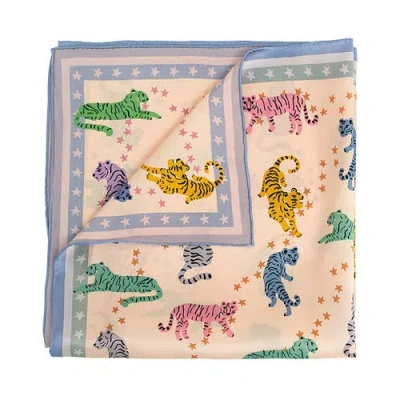 Lost Pattern Neon Tigers Bandana In Multi