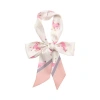 Lost Pattern Nyc "antelope" Silk Skinny Scarf In White