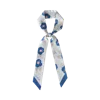 Lost Pattern Nyc "camellia" Silk Twill Skinny Scarf In White